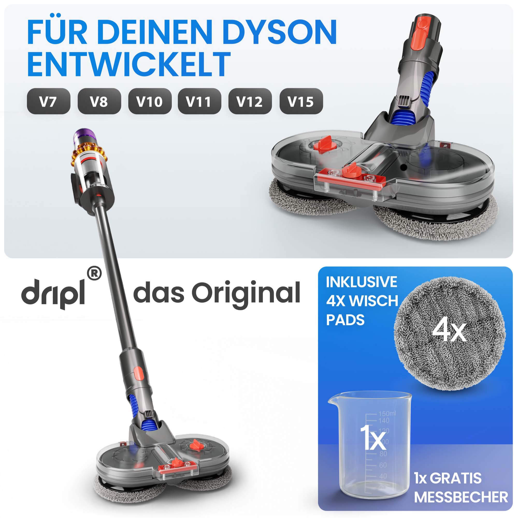 Electric wiping attachment suitable for Dyson - Secret Sale