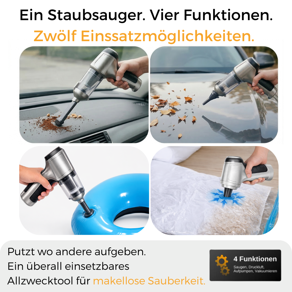 Dripl TurboFlow Pro 6-in-1 Handheld Vacuum Cleaner