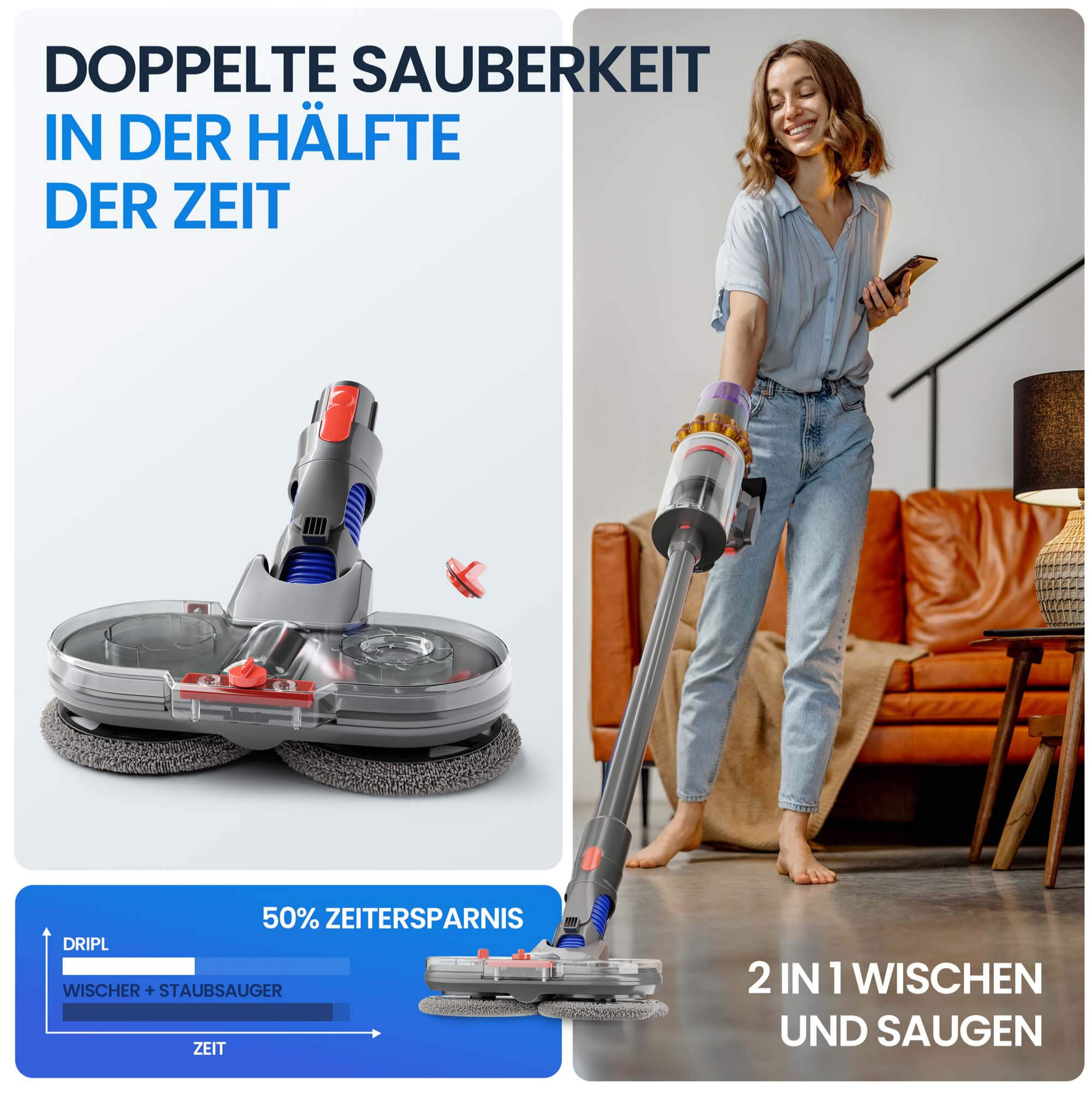 Electric wiping attachment suitable for Dyson - Secret Sale