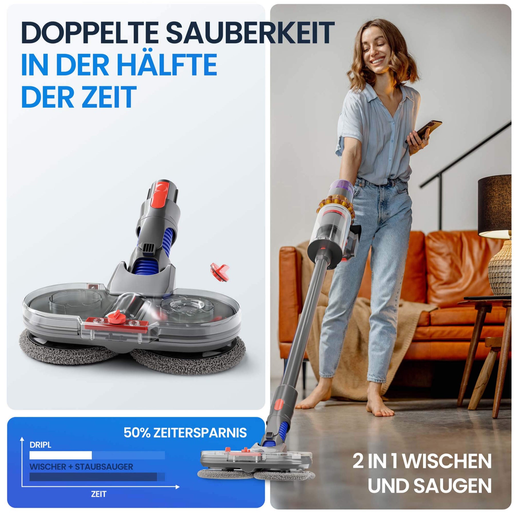 Electric wiping attachment suitable for Dyson - Secret Sale