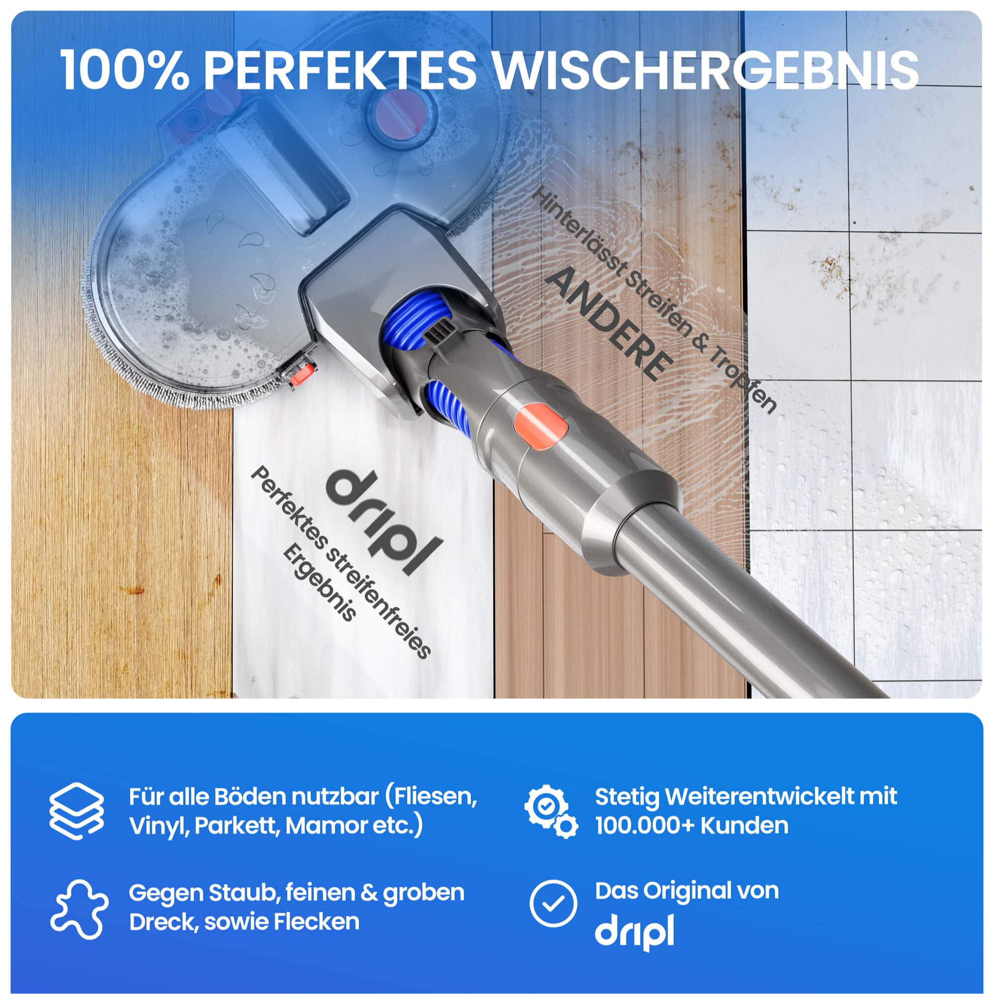 Electric wiping attachment suitable for Dyson - Secret Sale