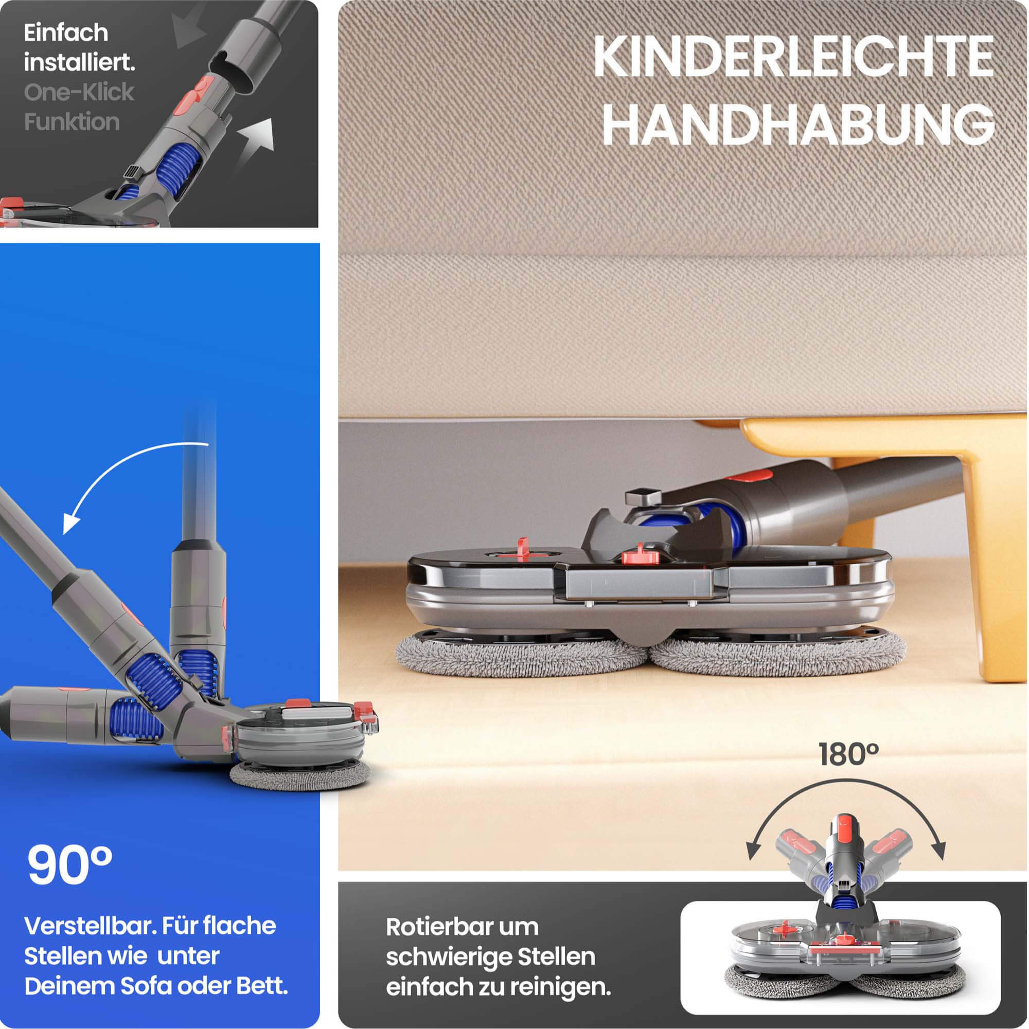Electric wiping attachment suitable for Dyson - Secret Sale