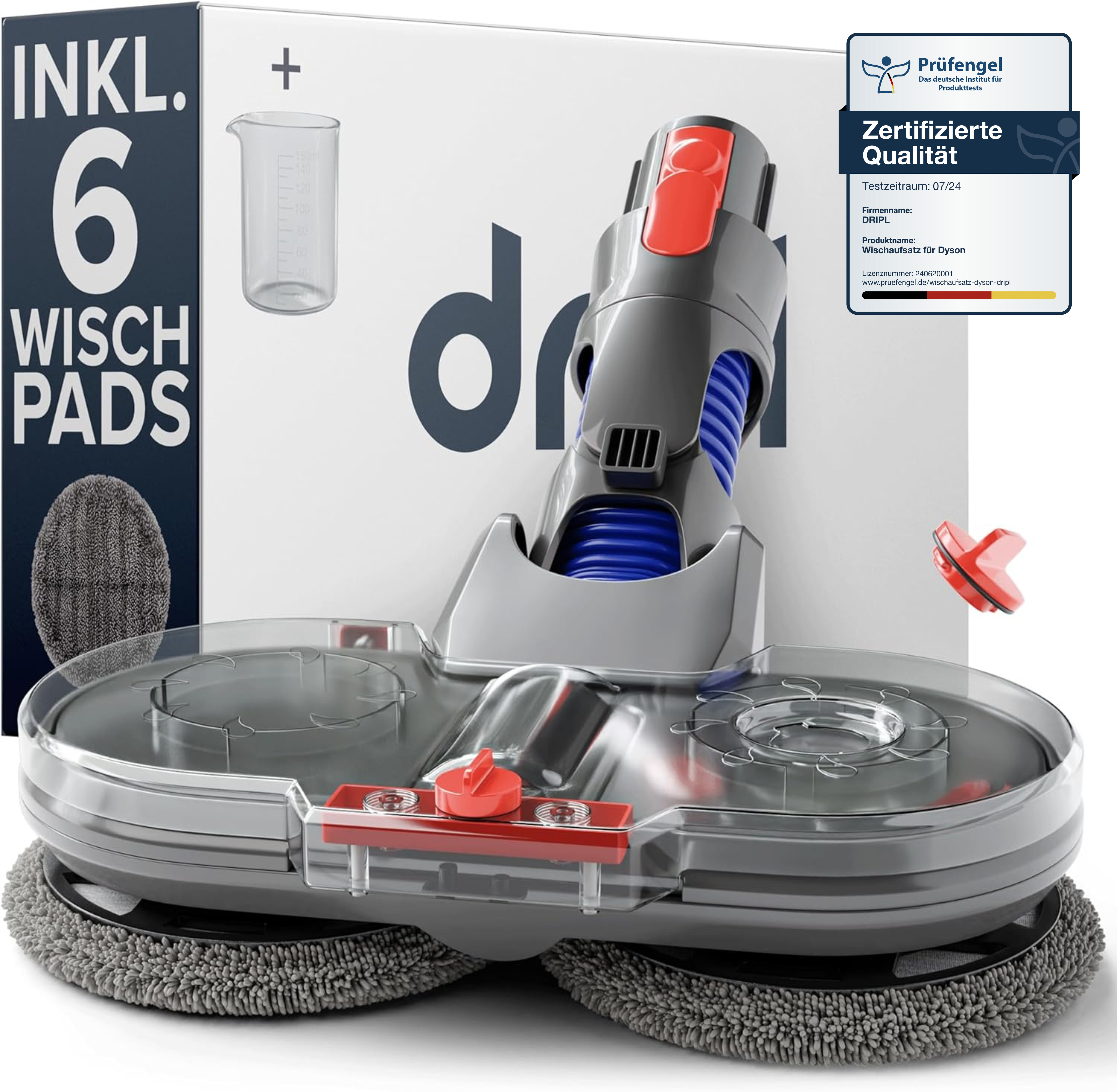 Electric Mop Attachment compatible with Dyson (incl. 6 mop pads)